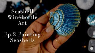 Seashell Wine Bottle Art DIY  Ep2 Decorating Seashells [upl. by Aluor]