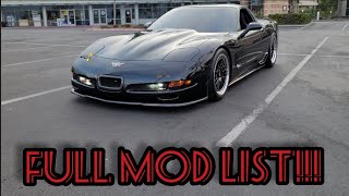 C5 Z06 FULL MOD LIST [upl. by Wynne]