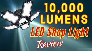 Super Bright LED Garage Shop Light 10000 Lumens Deformable Shop Lights  Easy Installation [upl. by Adnulahs870]