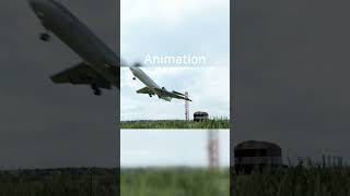 Animation vs Real Life  YakService Flight 9633 Crash planecrash [upl. by Aaron]