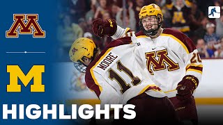 Minnesota vs Michigan  NCAA College Hockey  Highlights  March 01 2024 [upl. by Salinas409]