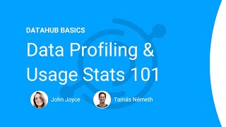 DataHub 101 Data Profiling amp Usage Stats [upl. by Eddie]