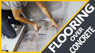 How to Install Vinyl or Laminate Floors in a Basement Over a Concrete Slab [upl. by Siravat]