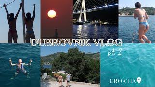 DUBROVNIK CROATIA VLOG pt2 a day on the sail boat beach dinner [upl. by Rayner]