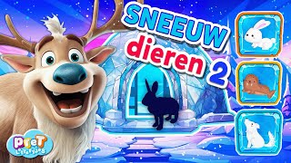 Dierengeluiden met Pretlettertjes • Wie Zit Daar Verstopt Sneeuw DierenPRET deel 2 [upl. by Stephania842]