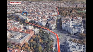 Movistar Madrid Medio Maratón 2024 fly over the halfmarathon course Video of the race path [upl. by Angelique]