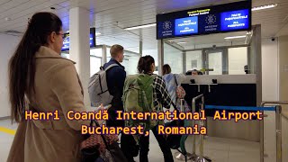 Henri Coandă International Airport OTP in Bucharest Romania arrival and departure [upl. by Henig124]