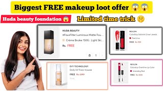 HuDA beauty foundation For FREE  biggest loot offer 😱😱 hudabeauty foundation fyp [upl. by Eiaj188]