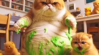 Adorable Kittens and Slime Fun in Their Diapers shortsfeed viralvideo cat foryoupage [upl. by Yeliah799]