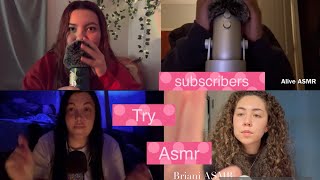 subscribers try asmr 9k special [upl. by Eilsew]