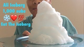 ASMR 1000 SUBS EAT THE ICEBERG❄️❤️💯 [upl. by Acsehcnarf]