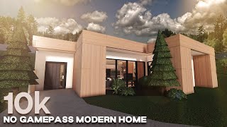 10k No Gamepass Modern Home  Roblox  Bloxburg House build  Speedbuild [upl. by Ainimreh613]