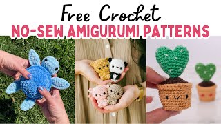 25 FREE NoSew Amigurumi Crochet Patterns  Easy amp Quick Crochet Plushie Patterns crochet [upl. by Jordanna]