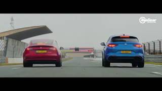 Tesla Model 3 vs Alfa Romeo Stelvio Quadrifoglio  TopGear Dragrace [upl. by Ariadne]