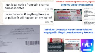 I get legal notice from Udit Sharma and Associatesmpokket loan repayment harassment [upl. by Omiseno657]