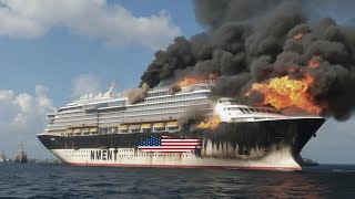 TODAY The largest US cruise ship carrying 6500 elite troops was destroyed by the Houthis [upl. by Amaryl]