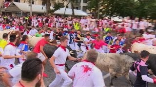 San Fermin festivities in full swing in Pamplona [upl. by Steve]