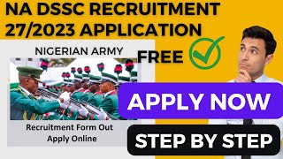 Nigerian Army DSSC Recruitment 2023 How to Apply Step by Step [upl. by Ecinwahs]