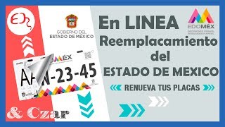 ✔️😱COMO HACER EL REEMPLACAMIENTO EN EL ESTADO DE MEXICO EN LINEA │2019 👍 [upl. by Hoffer37]