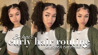 CURLY HAIR ROUTINE  3c hair type  in depth tutorial [upl. by Thetis]