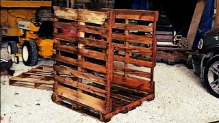 Turning Pallets into Firewood Holders [upl. by Amis31]