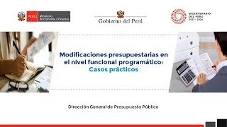 Modificaciones presupuestarias en el nivel funcional programático  casos prácticos [upl. by Kral110]