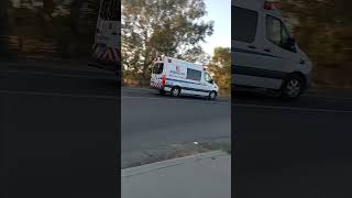 American Ambulance 613 responding to call Hanford CA [upl. by Yelnoc]