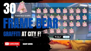 onepunchmanworld  All 30 Frame Bear Graffiti Locations at City F Collectibles [upl. by Ytinav]