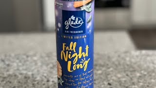 Glade Fall Night Long Room Freshener Air Spray Autumn Woods Fresh Scent airfreshener fallscents [upl. by Marline181]