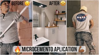 🔥MICROCEMENTO 💪Renovación total de un baño a bajo costo con 60 años de construcción [upl. by Tayyebeb557]