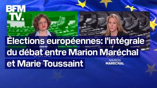 Élections européenne lintégrale du débat entre Marion Maréchal et Marie Toussaint [upl. by Ilenna]