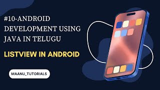 Le10List view in android developmentandroiddevelopment androidstudio [upl. by Duer569]