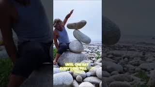 mastering skill of balancing stone stonebalancing artoftheday selfimprovement [upl. by Gabel190]