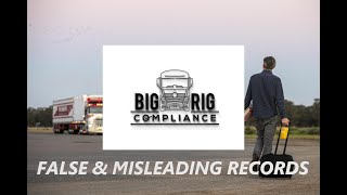 NHVR Work Diary training  False Records  Big Rig Compliance [upl. by Domela]