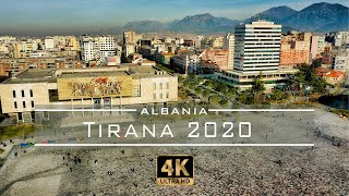 Tirana 2020  🇦🇱 Albania Drone Footage 4K MTravelVlog [upl. by Chaudoin444]