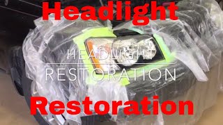 Full Headlight Restoration Start to Finish One Side by Hand One Side By Machine [upl. by Fonzie12]