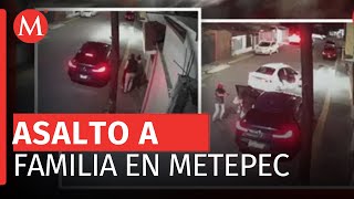 Familia fue despojada de su camioneta por hombres armados en Metepec [upl. by Randall240]