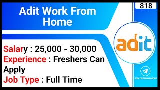 Adit Work From Home  Full Time Jobs  Remote Jobs  Technical Support Representative Jobs [upl. by Salakcin]