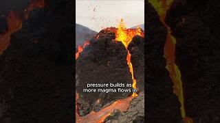 How Do Volcanoes Erupt shorts facts nature volcano [upl. by Werdnael]