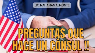 Preguntas que hace un Consul en un Proceso de Visa de Paseo [upl. by Avat]