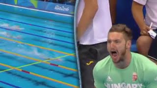 Olympic Husband Goes Nuts in Stands Cheering for Wife [upl. by Nedmac353]