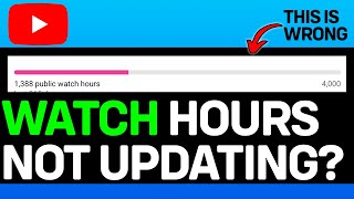 Public Watch Hours Going Down In Monetization Tab FIXED [upl. by Acinoda]