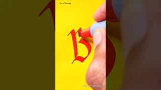 How to Write Gothic letter B  Easy Tutorial gothic shortfeed [upl. by Yerrot376]