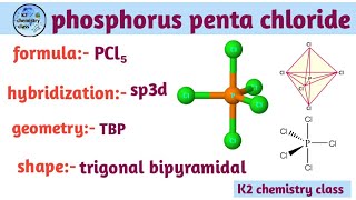 molecular geometry of pcl5TBP trigonal bipyramidal geometrybond angle in pcl5 by khushboo yadav [upl. by Viva556]