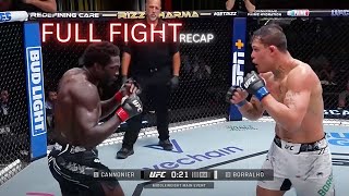 Caio Borralho vs Jared Cannonier  FULL FIGHT in 3 Minutes [upl. by Aluin]