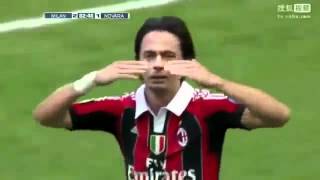 MilanNovara 21 Goal Pippo Inzaghi 13052012 HD [upl. by Leirol172]