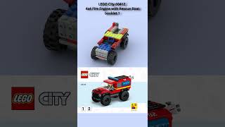 LEGO CITY 60412 4x4 Fire Engine with Rescue Boat Booklet 1 shorts shortsfeed speedbuild funny [upl. by Elvia]