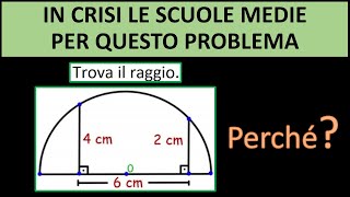 Geometria Le scuole medie entrano in crisi per questo problema sul cerchio [upl. by Arianna]