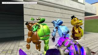 throwing fnaf AR characters off a roof part1 garrys mod gameplay [upl. by Gery530]