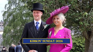 Kirkin Sunday  Hawick Common Riding 2024 [upl. by Neelyad]